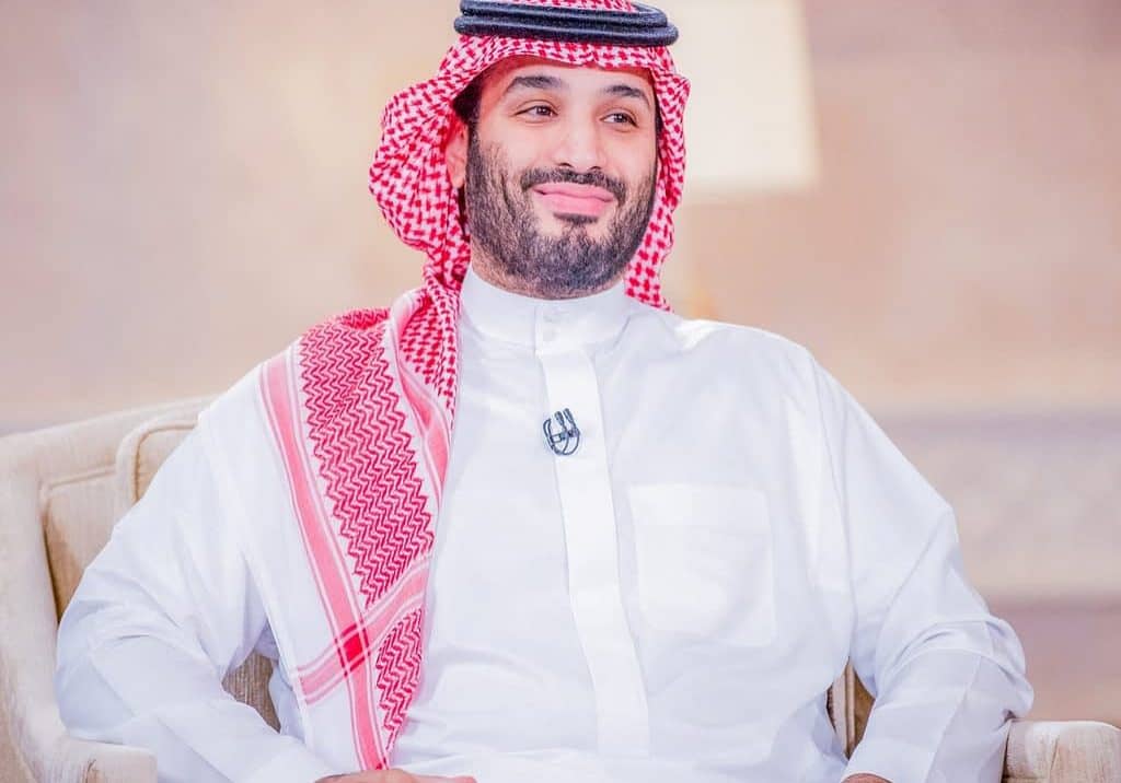A handout picture provided by the Saudi Royal Palace on April 27, 2021, shows Saudi Crown Prince Mohammed bin Salman during an interview with the Middle East Broadcasting Center (MBC) in the capital Riyadh to mark the fifth anniversary of his vision 2030. (Photo by various sources / AFP) / RESTRICTED TO EDITORIAL USE - MANDATORY CREDIT "AFP PHOTO / SAUDI ROYAL PALACE / BANDAR AL-JALOUD" - NO MARKETING - NO ADVERTISING CAMPAIGNS - DISTRIBUTED AS A SERVICE TO CLIENTS